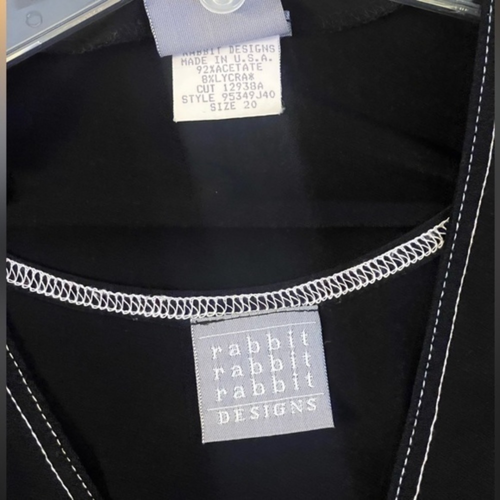 20 Rabbit Rabbit Rabbit Designs Black Sleeveless Stretchy Evening‎ Dress Jacket - Picture 3 of 9